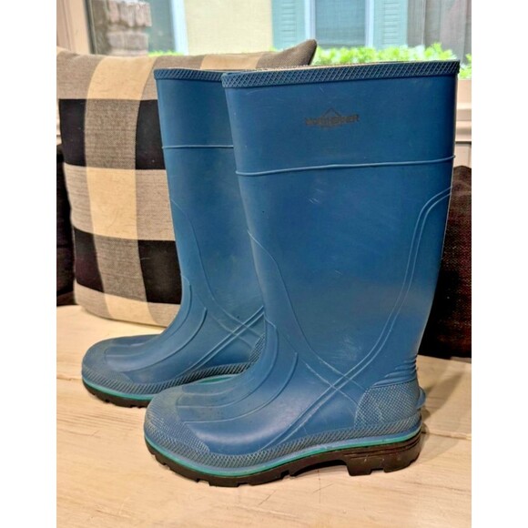Northerner Rubber Rain Mud Boots Mens Size 7 Blue | Made in USA VGC - Picture 3 of 8